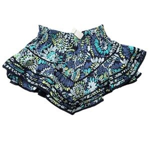 Aerie Women’s XS Green Blue Night Sea Rock N Ruffle Lace Mini Skort 37083227 NEW